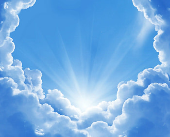 Amazing clouds, clouds, sky, fantasy, glow HD wallpaper