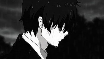 Cartoon boy sad , Emotional art, Heartwrenching ry, Artistic expression HD wallpaper