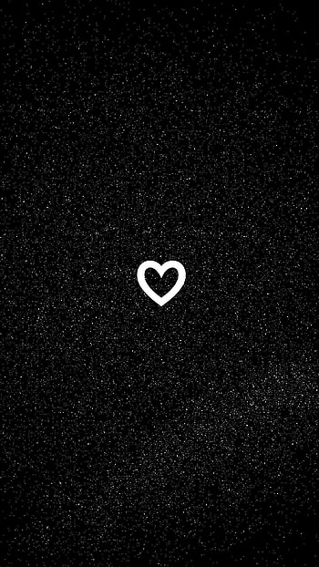 Black Heart, cute black heart, cute HD phone wallpaper