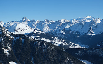 Snow Covered Mountain, covered, winter, mountain, snow HD wallpaper