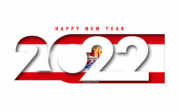 Happy New Year 2022 French Polynesia, white background, French Polynesia2022, French Polynesia 2022 New Year, 2022 concepts, French Polynesia, Flag of French Polynesia HD wallpaper