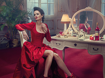 Eva Green Campari , eva-green, celebrities, girls, red, dress HD wallpaper
