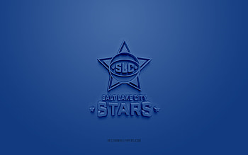 Salt Lake City Stars, creative 3D logo, blue background, NBA G League, 3d emblem, American Basketball Club, Salt Lake City, USA, 3d art, basketball, Salt Lake City Stars 3d logo HD wallpaper