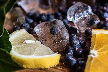 Ice, Currant, Macro, Lemon HD wallpaper