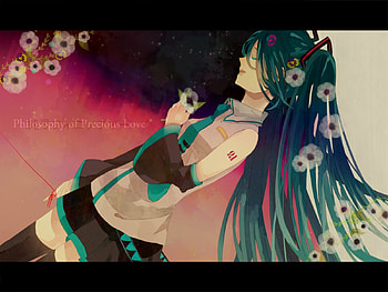Philosophy of Precious Love, awesome, uniform, artistic, nice, digital, cg, hatsune, aqua eyes, outfit, white, hatsune miku, art, twintail, girl, singer, aqua, anime girl, anime, pretty, virtual, stockings, blue, black, song, saddening, leggings, cute, vocaloid, beauty, miku, music, vocaloids, thighhighs, program, skirt, beautiful, diva, tie, sad, pink, long socks, aqua hair, love, cool, flowers, idol HD wallpaper