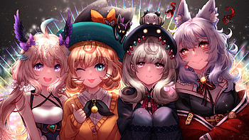 Endou Reimu Enna Alouette Millie Parfait Nijisanji Nina Kosaka Anime Girls Virtual Youtuber HD wallpaper