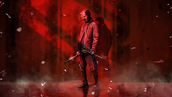 Daredevil The Crimson Vigilante, daredevil, superheroes, artist, artwork, digital-art HD wallpaper