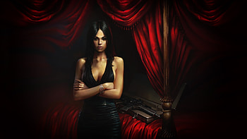 the night does not wait, girl, arms, fantasy, red HD wallpaper