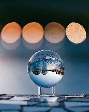 Reflection, Macro, Blur, Smooth, Glass, Ball, Bokeh, Boquet, Sphere HD phone wallpaper