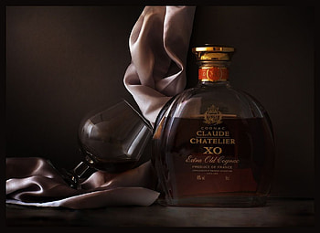 relaxing time, glass, silk, cognac HD wallpaper