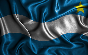 Fuengirola flag, , silk wavy flags, spanish cities, Day of Fuengirola, Flag of Fuengirola, fabric flags, 3D art, Fuengirola, cities of Spain, Fuengirola 3D flag HD wallpaper