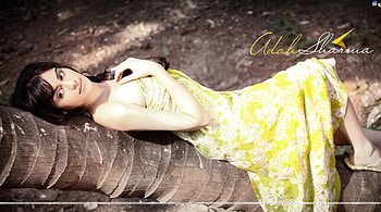 adah sharma, actress, dress, tree, yellow HD wallpaper