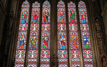 Apostles and Angels, stained glass, apostles, window, church, England HD wallpaper