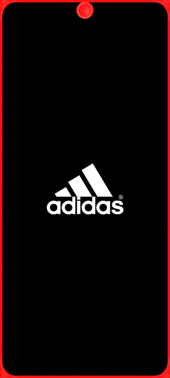 Adidas (punchhole), symbol, famous, black, dark, pattern, logo, notch, text, logos, punchhole HD phone wallpaper
