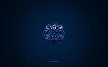 12 de Octubre, Paraguayan football club, blue white logo, blue carbon fiber background, Paraguayan Primera Division, football, Itaugua, Paraguay, 12 de Octubre logo HD wallpaper