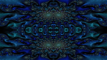 Trippy Psychedelic Fractal, trippy, psychedelic, aesthetic, blue, dark, Abstract, fractal, abstract blue HD wallpaper