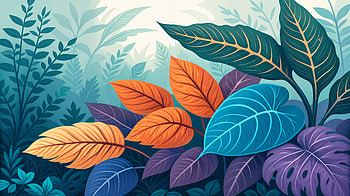 Vibrant Foliage in Stunning Ultra, foilage, leaf, foliage, tropical, illustration HD wallpaper
