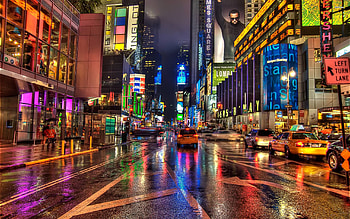 New York Streets, City skyline, Night landscape, Urban graphy HD wallpaper