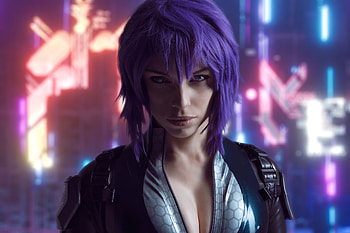 Purple Hair Cyberpunk 2020, artist, artwork, cyberpunk, artstation HD wallpaper