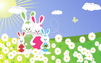 Easter Bunnies On A Beautiful Spring,Day, Bunnies, Day, Beautiful, Easter, On, Spring, A HD wallpaper