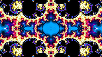 Trippy Psychedelic Fractal, trippy, psychedelic, aesthetic, blue, Abstract, fractal, abstract blue HD wallpaper