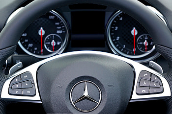 Mercedes-Benz, interior, steering HD wallpaper