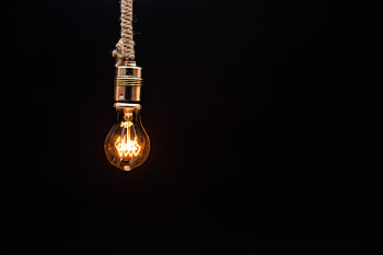 Minimalism, Illumination, Lighting, Light Bulb, Electricity, Rope, Edison Lamp, Lamochka HD wallpaper