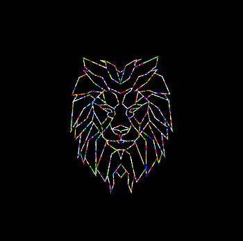 Art, Multicolored, Motley, Lion, Polygon HD wallpaper