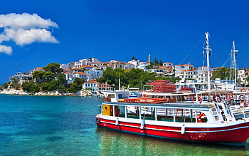 Landscape, Sea, Boats HD wallpaper