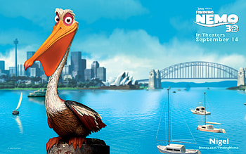 Pelican Finding Nemo, finding-nemo, movies, animated-movies, fish, underwater HD wallpaper