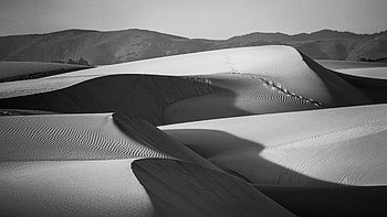 Black And White Of Dunes Desert Sand Reflection Nature HD wallpaper