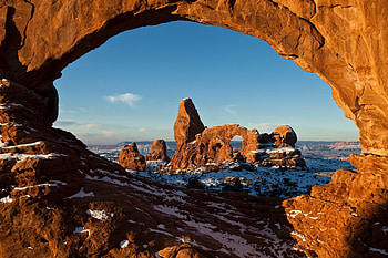 Snow, Arches National Park, Utah, National Park, Winter, , Arch, Landscape, Sandstone, Wilderness HD wallpaper