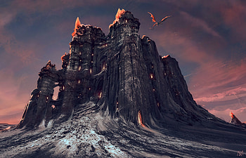 Fantasy, Art, Rock, Dragon HD wallpaper
