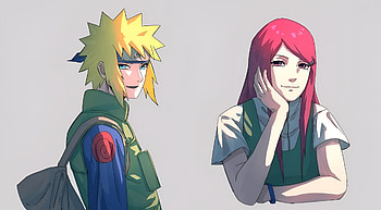 Minato and Kushina, Anime, Minato Namikaze, Kushina Uzumaki, Naruto HD wallpaper