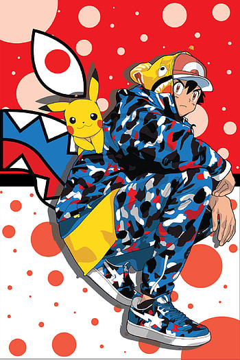 pokÃ©mon pokemon go pokemon anniversary pokemon 20 ash pika Pikachu abidoe childhood bape a bathing ape HD phone wallpaper