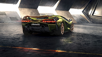Lamborghini Sian 2019 Rear HD wallpaper