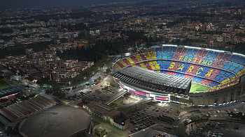 Camp Nou Stadium, FC Barcelona, Premium partner, PES 2017 HD wallpaper