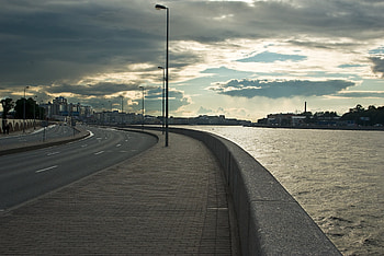 Cities, Rivers, Evening, Russia, Embankment, Quay, St. Petersburg, Saint Petersburg, Neva HD wallpaper