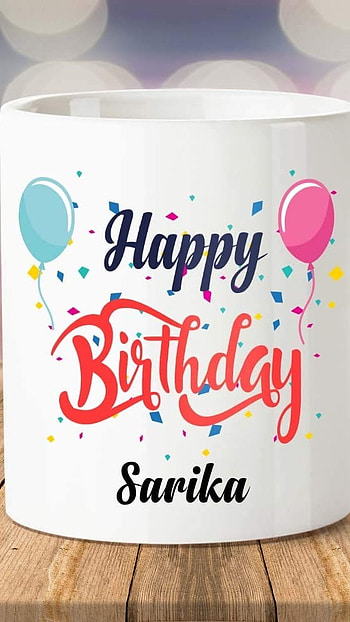 S Name, Sarika, happy birtay, mug HD phone wallpaper