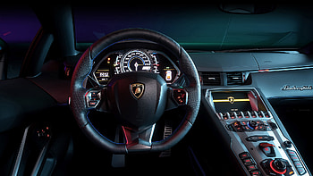 Lamborghini Aventador Interior CGI HD wallpaper
