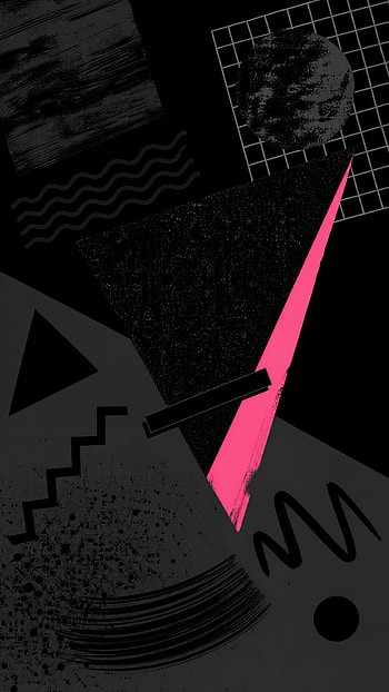 Obsidian Geometry — Neon Slash , Abstract Black, Pink HD phone wallpaper