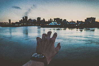 Dark, Hand, Night City, Wrist Watch, Wristwatch HD wallpaper
