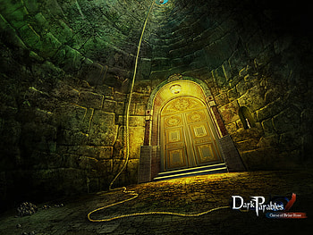 Golden Door, door, architecure, under, nature, nignt forst HD wallpaper