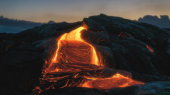 Hawaii Volcanoes National Park, Lava , backgrounds, Fiery spectacle HD wallpaper