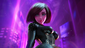Alita Battle Angel Neon Night , alita-battle-angel, movies, artist, artwork, digital-art, artstation HD wallpaper