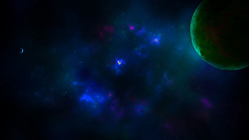 Stars, Universe, Glare, Planet HD wallpaper