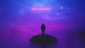 Alone Can Be Beautiful, alone, boy, typography, artist, artwork, digital-art HD wallpaper