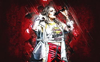 Tove Lo, Swedish singer, red stone background, Ebba Tove Elsa Nilsson, Tove Lo art, popular singers, grunge art HD wallpaper
