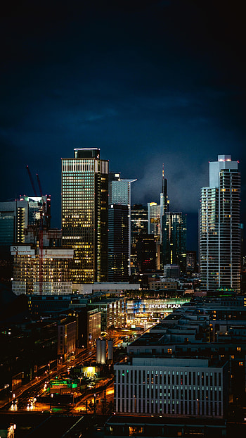 Cities, Building, Lights, Road, Night City, Glow HD phone wallpaper