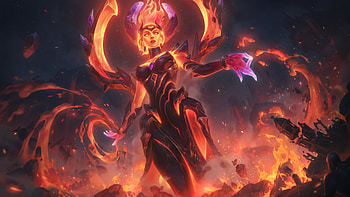 Infernal Karma Skin LoL Splash Art PC, Video Game, League Of Legends, Karma (League Of Legends) HD wallpaper